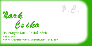 mark csiko business card